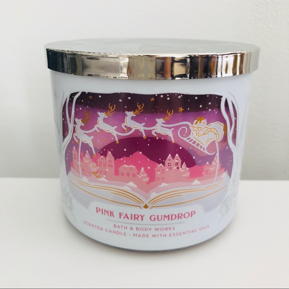 RARE!!! Bath and Body Works BBW Pink Fairy Gumdrop Candle